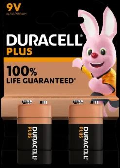 Duracell Batterij 9V Alkaline AA Plus 2 stuks