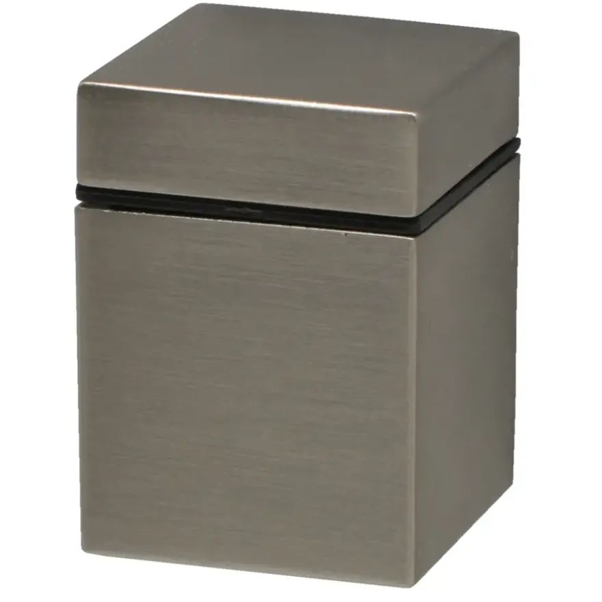 Duraline plankdrager clip cube mini geborsteld nikkel