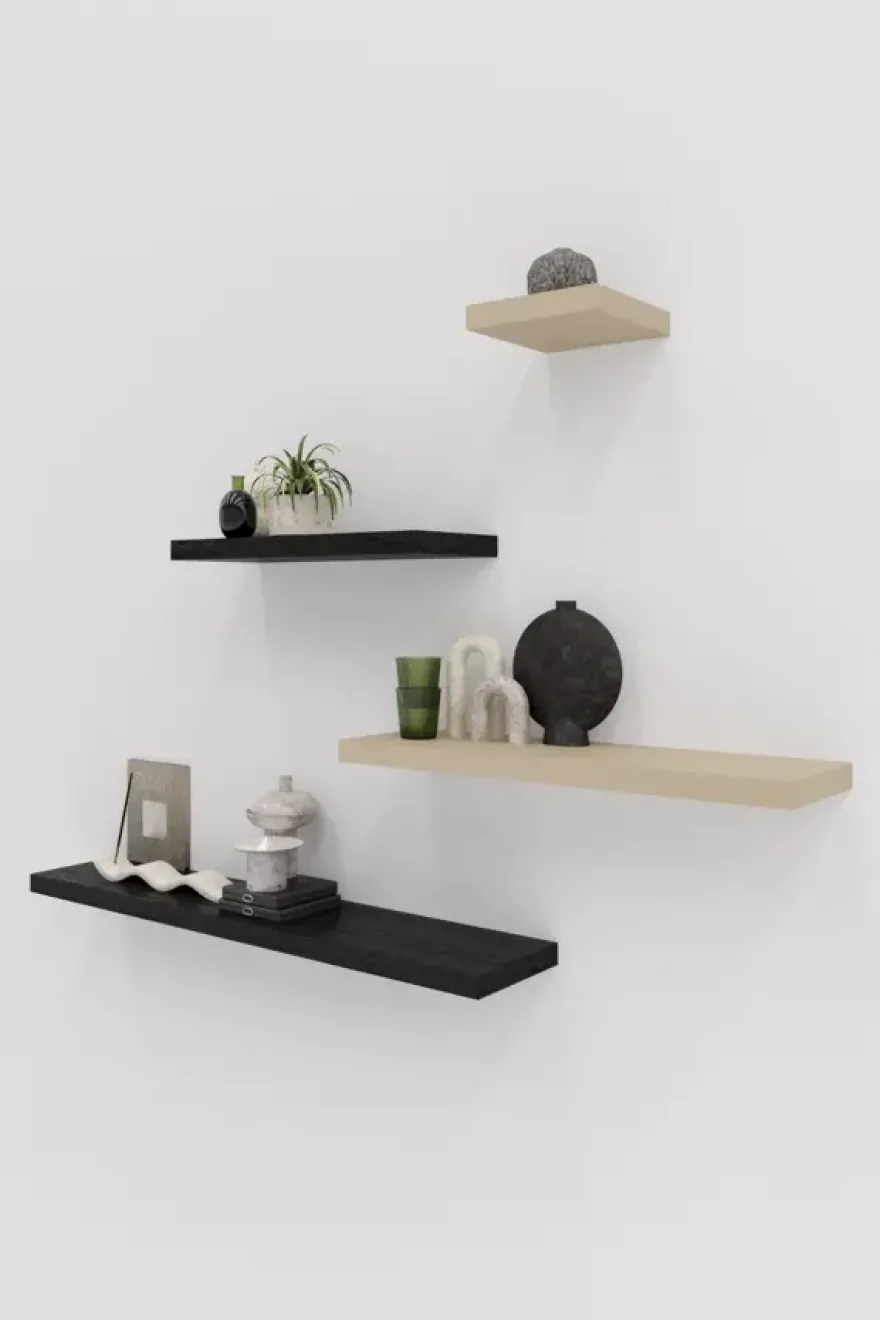 Duraline wandplank XL4 zwart 80x23,5 cm 38 mm
