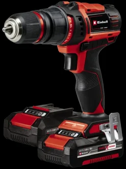 Einhell 18V accuboormachine TE-CD 18/45 Li Kit incl. 2 accu's 2Ah + snellader + 22-delige boren- en bitset + koffer