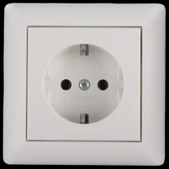 Gira ST55 inbouw enkel geaard stopcontact wit