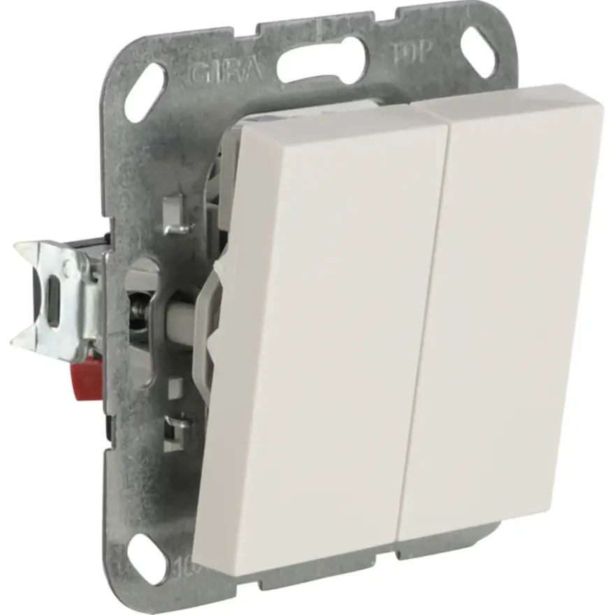 Gira ST55 inbouw wissel-/wisselschakelaar wit
