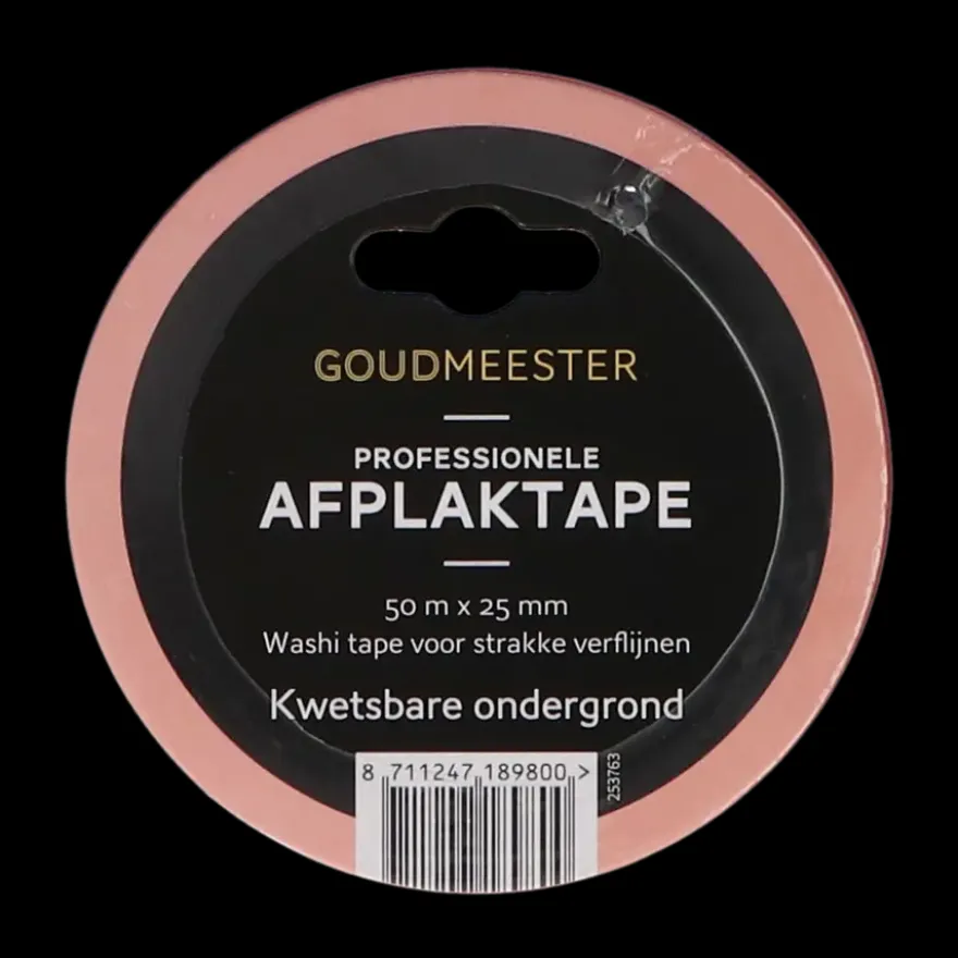 Goudmeester professionele schilderstape kwetsbare ondergrond 50 m x 25 mm