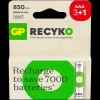 GP Batterij Oplaadbaar AAA NiMH 850 mAh ReCyko 1,2V 4 stuks (3+1)