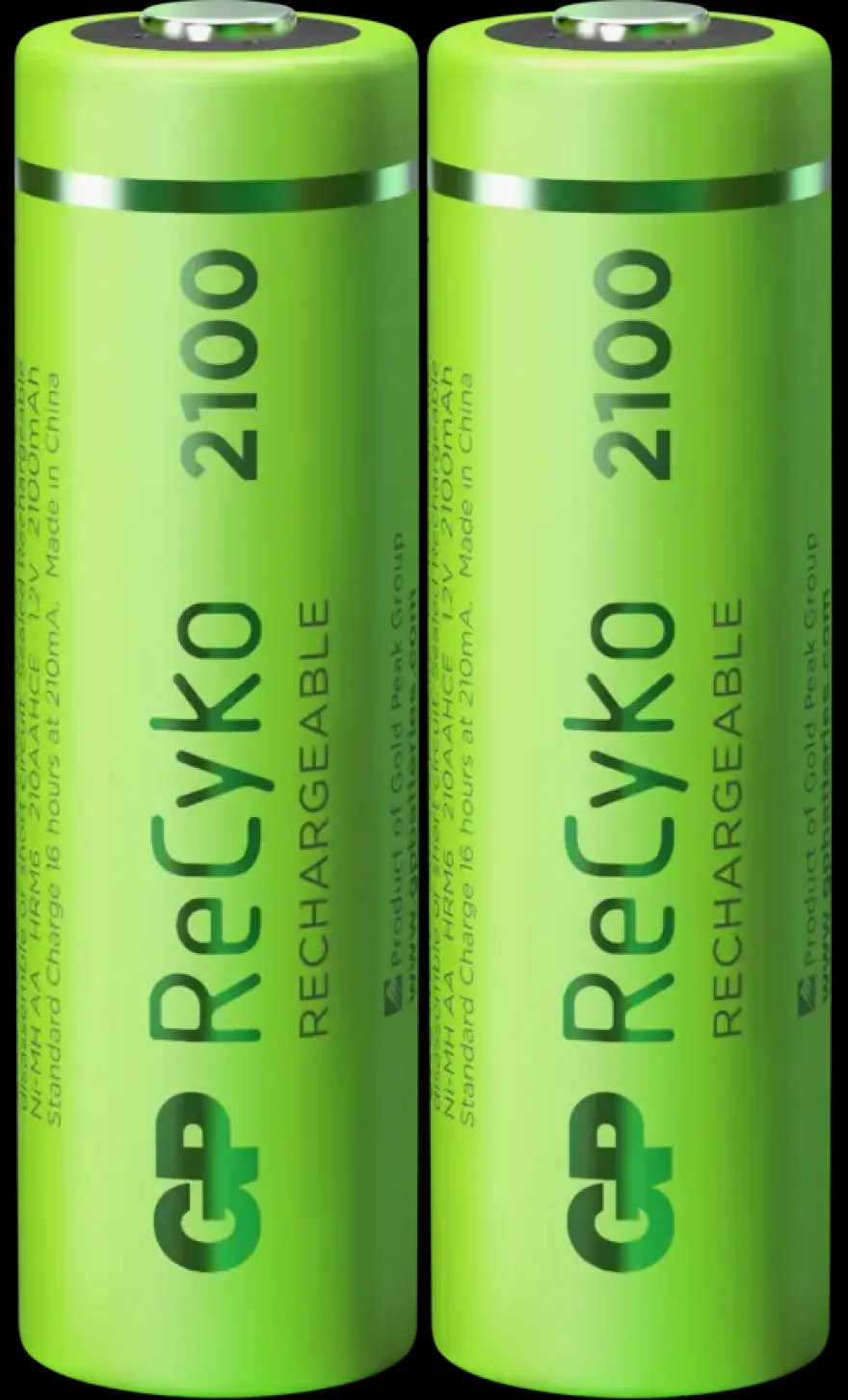 GP Batterij Oplaadbaar AA NiMH 2100mAh ReCyko 1,2V 2 Stuks