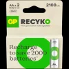 GP Batterij Oplaadbaar AA NiMH 2100mAh ReCyko 1,2V 2 Stuks