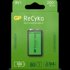 GP Batterij Oplaadbaar 9V NiMH 200mAh ReCyko 8,4V 1 Stuk