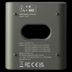 GP Batterijlader 411 + 4x oplaadbare batterijen AAA 850mAh ReCyko + Micro USB-lader