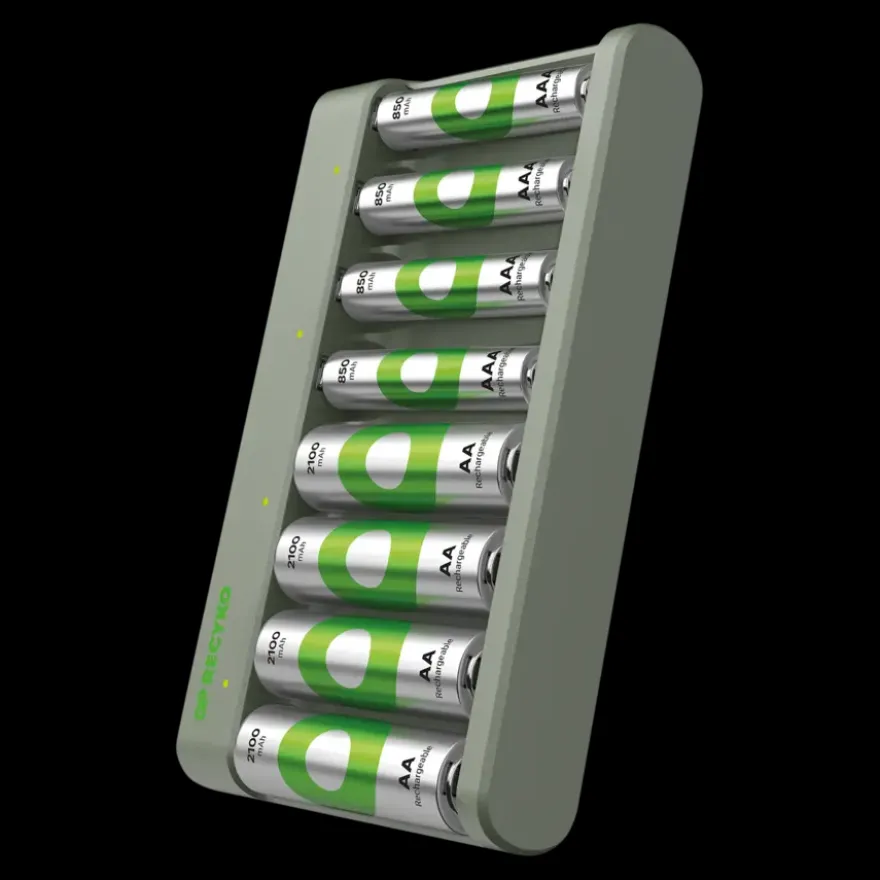 GP USB Batterijlader AA + AAA inc. Micro USB snoer en 4x AA + 4x AAA Batterijen