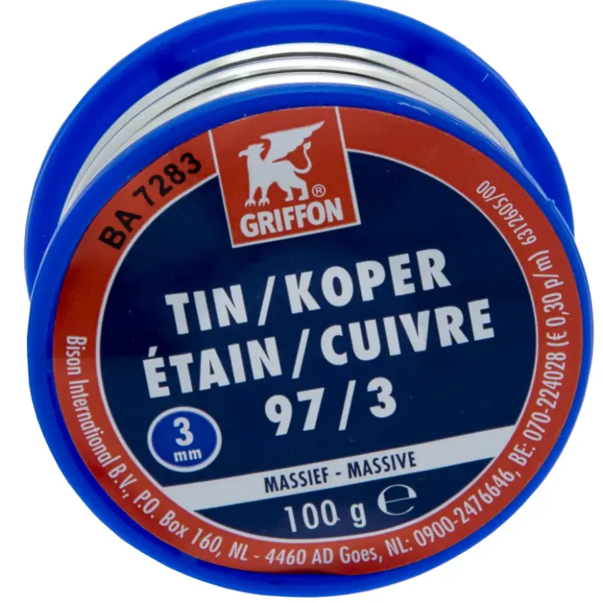 Griffon Draadsoldeer Tin/Koper 97/3 MS 3MM 100 Gr