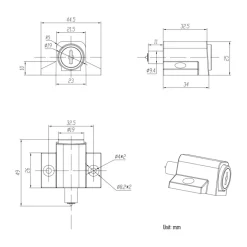 Handson drukcilinder oplegslot wit
