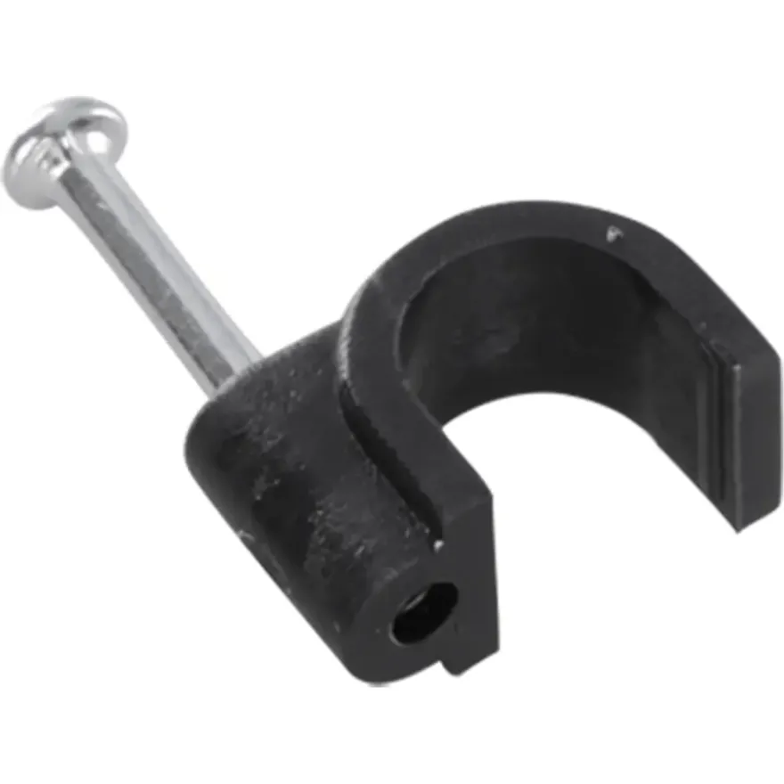 Handson Kabelclips Rond Zwart 7mm 25 stuks
