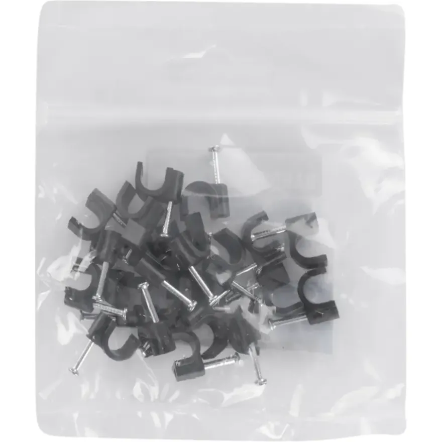 Handson Kabelclips Rond Zwart 7mm 25 stuks