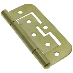 HANDSON Louvredeurscharnier 75x35 mm vermessingd - 3 stuks