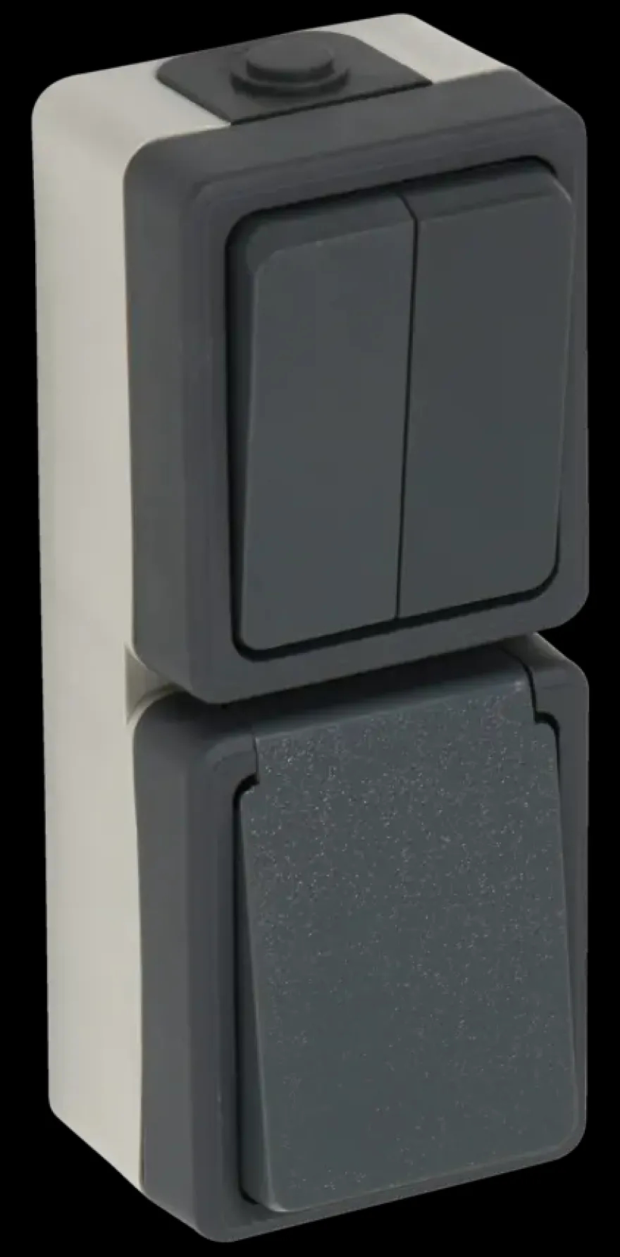 Handson opbouw combinatie stopcontact/serie schakelaar spatwaterdicht