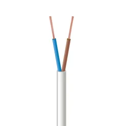 HANDSON Stroomkabel plat 2x0,75 mm² 20 Meter Wit