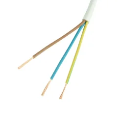 Handson Stroomkabel PVC Rond 3 x1 mm² 5 Meter Wit