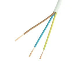 Handson Stroomkabel Rond 3 x 0,75mm² Wit 5 Meter