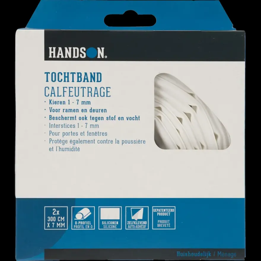 Handson tochtband O-profiel siliconen wit 3 meter 2 stuks