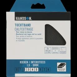 Handson tochtband universeel PVC zwart 3 meter 2 stuks