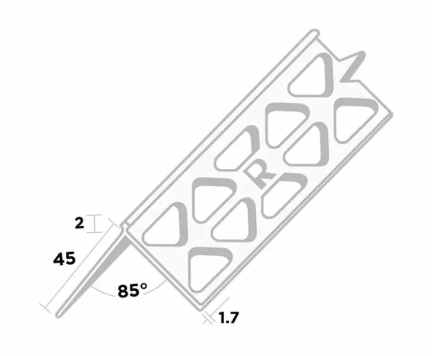 Hoekprofiel PVC voor 1-3 mm stukdikte wit 260 cm