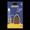 Irwin schuurvel voor multischuurmachines Bosch PSM, Skil, Lux, Metabo, zelfklevend K40/K80/K120/K180, 10 stuks