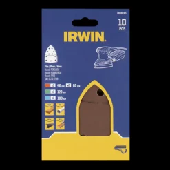 Irwin schuurvel voor multischuurmachines Bosch PSM, Skil, Lux, Metabo, zelfklevend K40/K80/K120/K180, 10 stuks