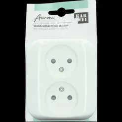 KARWEI Aurora wandcontactdoos dubbel wit