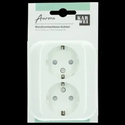 KARWEI Aurora Wandcontactdoos Dubbel RA wit