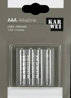 KARWEI Batterij Alkaline AAA 4 stuks