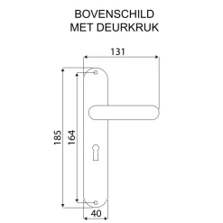 Karwei deurkruk set Abel ovaal schild sleutelgat 56 mm aluminium