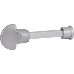 Karwei deurkruk set Enzo recht schild vrij-bezet sluiting 63/8 mm RVS look aluminium