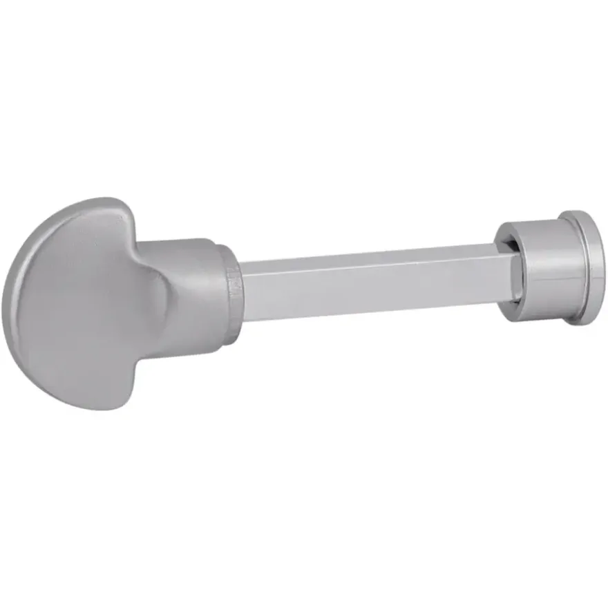 Karwei deurkruk set Gino ovaal schild vrij-bezet sluiting 63/8 mm RVS look aluminium