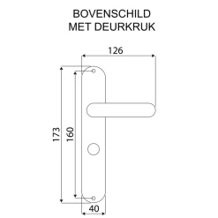 Karwei deurkruk set Wave recht schild vrij-bezet sluiting 63/8 mm nikkel glans