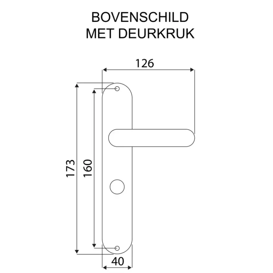 Karwei deurkruk set Wave recht schild vrij-bezet sluiting 63/8 mm nikkel glans