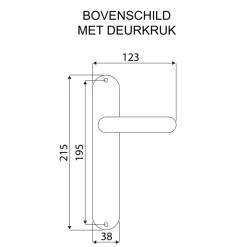 KARWEI deurkrukset Mario langschild blind RVS look (messing)