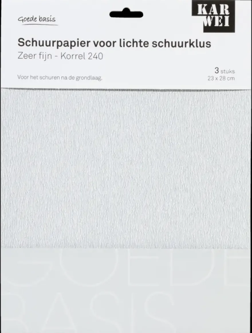 KARWEI schuurpapier lichte schuurklus zeer fijn K240