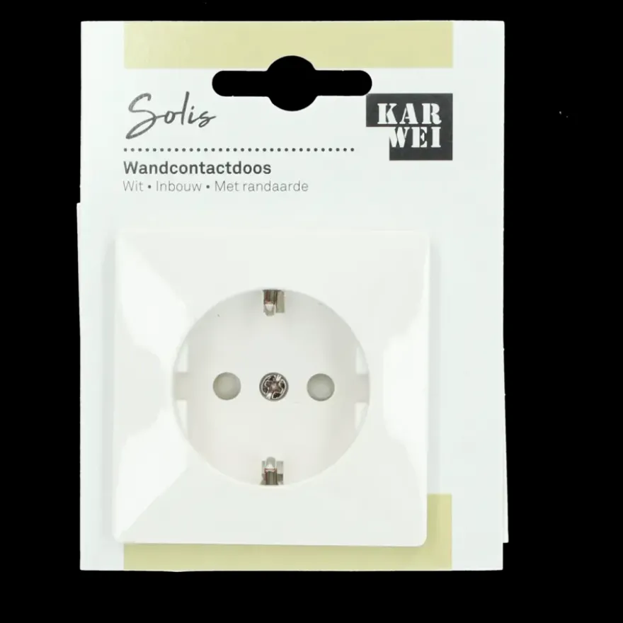 KARWEI Solis enkel wandcontactdoos wit