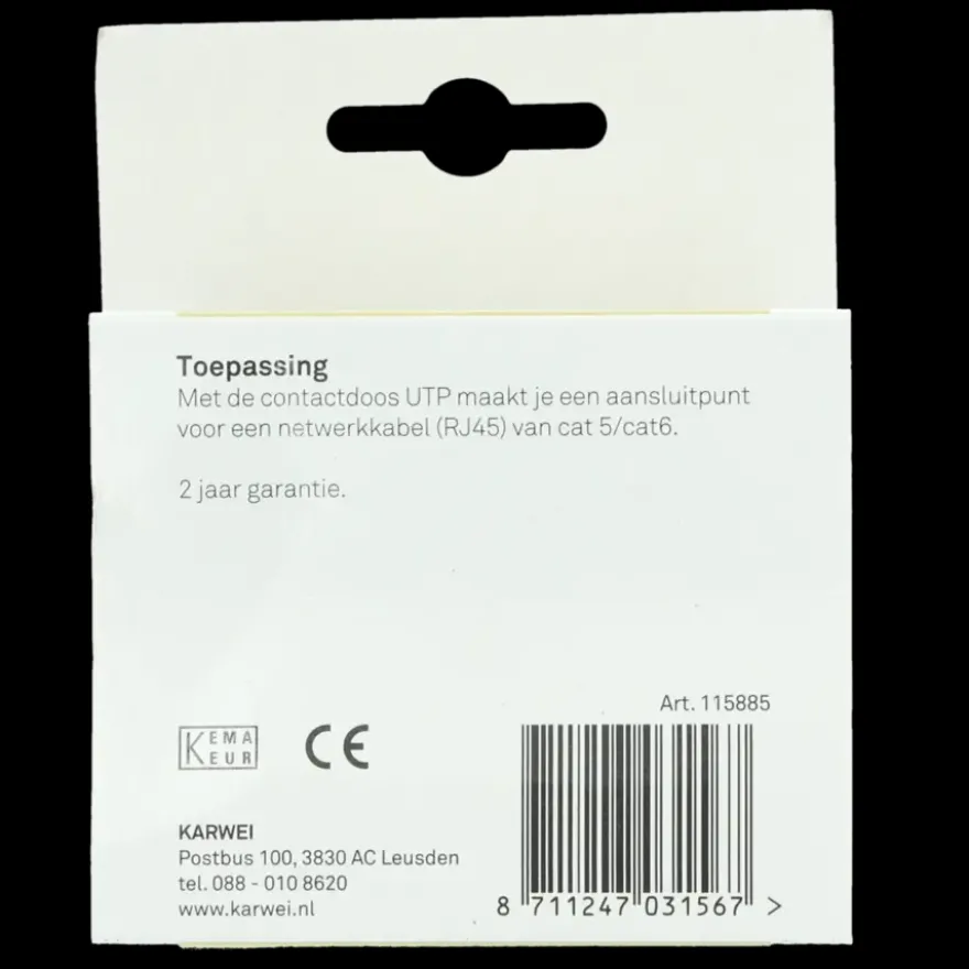 KARWEI Solis Wandcontactdoos UTP Antraciet