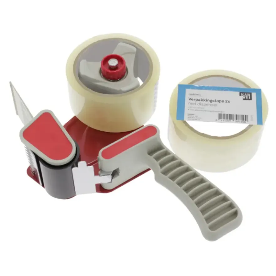 Karwei verpakkingstapeset met dispenser 48 mm x 50 m (2 stuks)