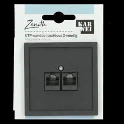 KARWEI Zenith wandcontactdoos UTP mat zwart