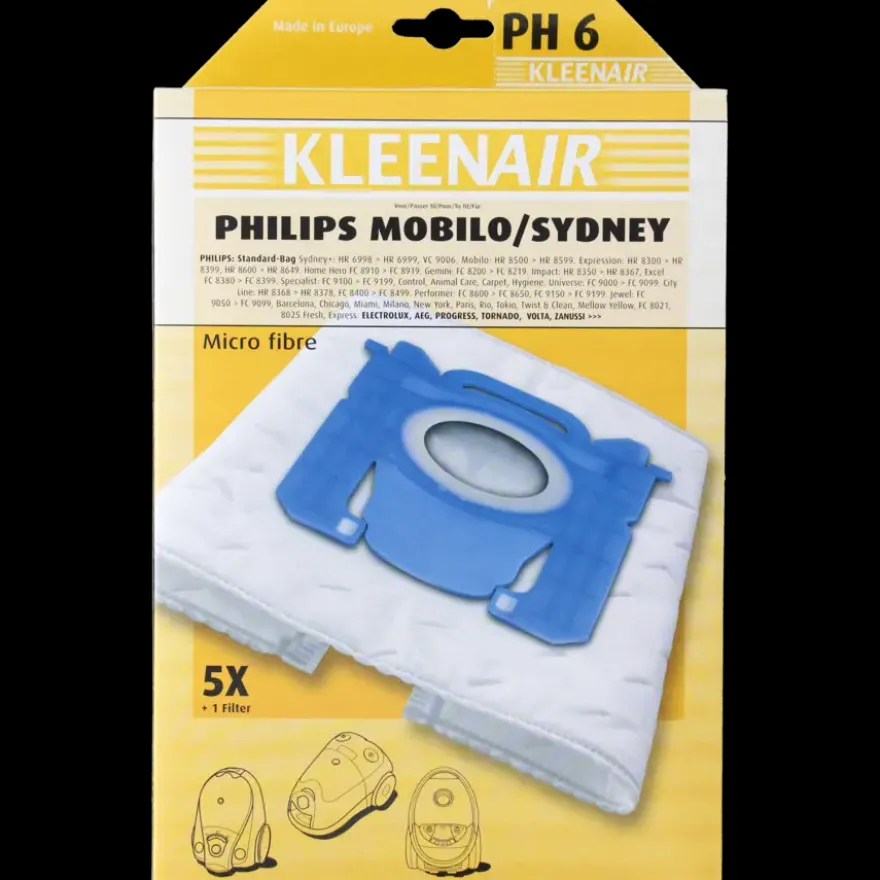 Kleenair Stofzuigerzak Philips Mobilo/Sydney PH 6 5 stuks