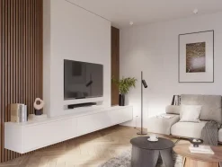 Kleurstaal lattenwand Decowall Acoustic walnoot 25x30cm