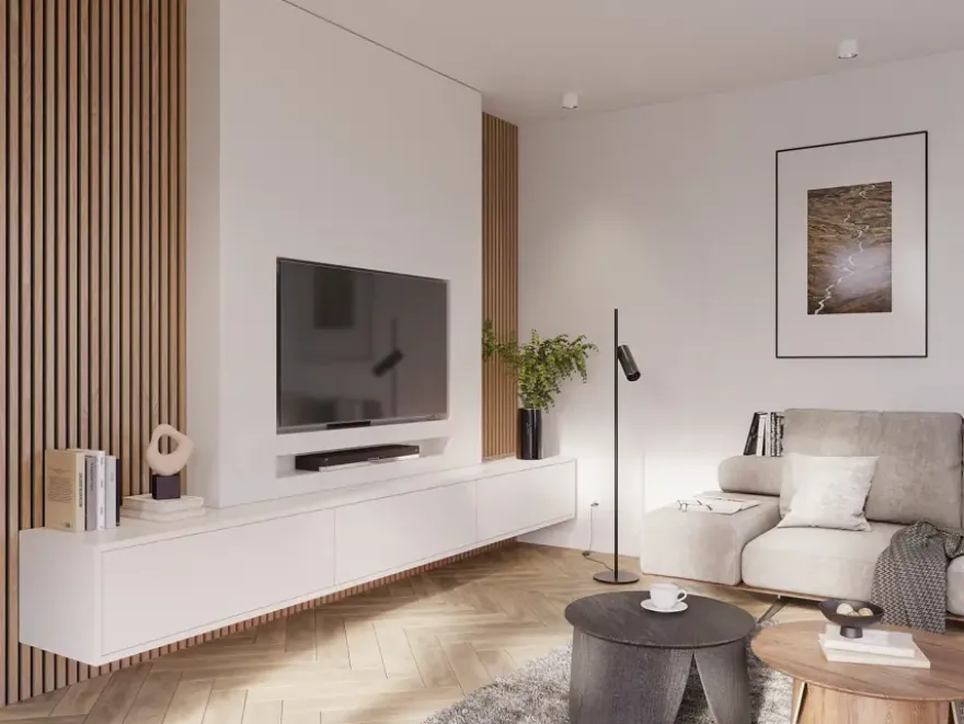 Kleurstaal lattenwand Decowall Acoustic brons eiken 25x30cm