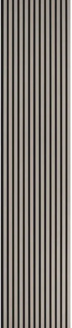 Kleurstaal lattenwand taupe 20 x 30 cm