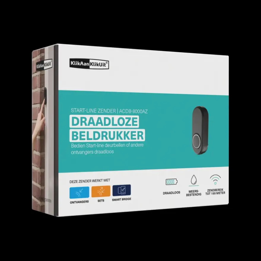 KlikAanKlikUit Draadloze drukknop ACDB-8000A Zwart