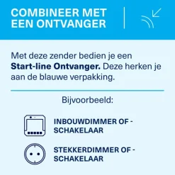 KlikAanKlikUit Draadloze enkelvoudige/dubbele wandschakelaar AWST-9000