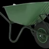 Kruiwagen 100 liter kunststof bak, met luchtwiel