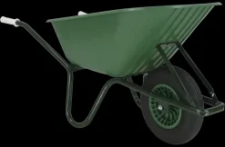 Kruiwagen 100 liter kunststof bak, met luchtwiel