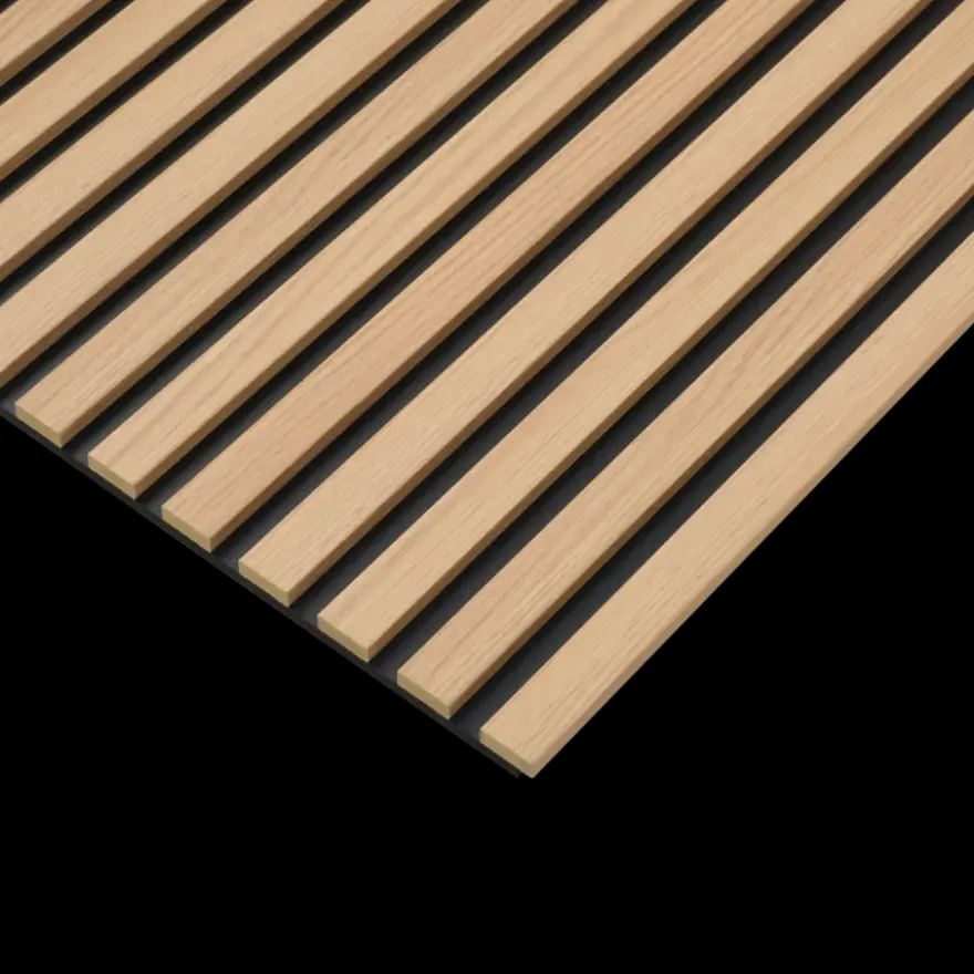 Lattenwand badkamer 260x52 cm licht eiken, dikte 15 mm